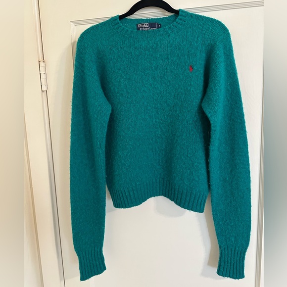 Ralph Lauren Sweaters - Vintage Ralph Lauren Turquoise Crew Neck Sweater